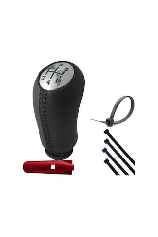 Renault Clio 4 Deri Vites Topuzu Siyah Dikişli Ve Körüğü Takım siyah