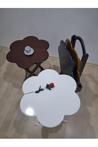 Zigon Çanta Papatya 90650 Dörtlü Model Ahşap Mdf Parlak 4 Renk Uyumu El Yapım Çok Renkli