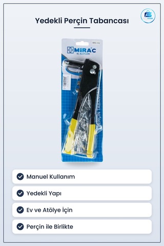 Yedekli Perçin Tabancası Manuel El Aletleri Hırdavat Ev Ve Atölye