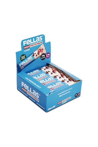 Fellas Yüksek Protein Bar Klasik Sade 45 G x 12 Adet