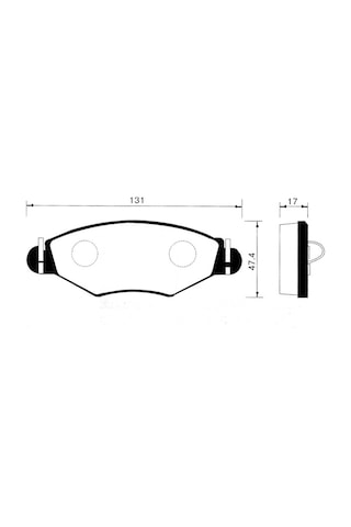 Balata On 206 Peugeot 01- Sekmanlı Tıp 131x48x18
