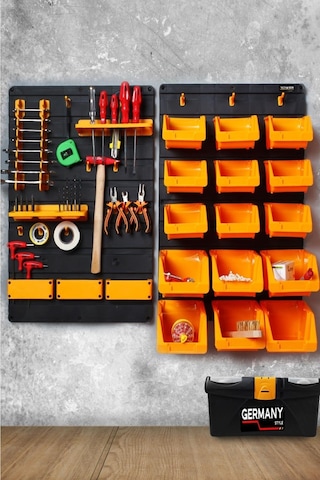 Rowermax Hırdavat Duvar Panel Seti Duvar Alet Paneli Duvar Takım Çantası Duvar Alet Organizeri