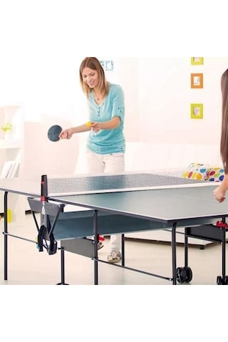 Buffer Teleskopik Taşınabilir Kaymaz Ping Pong Masa Tenisi Filesi Aparatı Mavi
