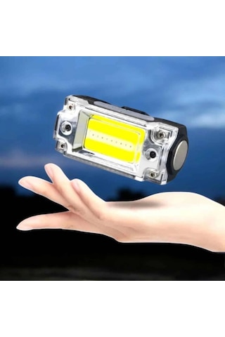 215 Lümen Sensörlü Şarjlı Led Kafa Lambası 800 Mah, Cob Ve Xpe, Mıknatıslı