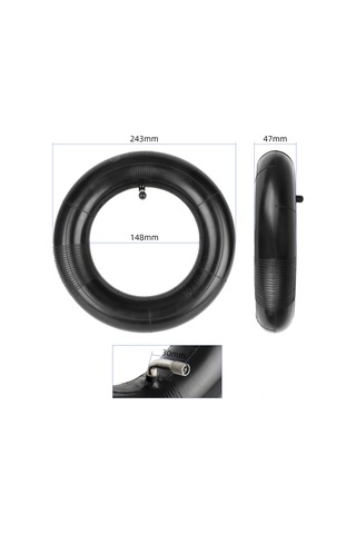 Geeroyoo Ulip 90 Derece Kalın İç Lastik, 255 80 Ebat, 90/65-6.5 Ve 80/65-6.5 Lastikler İçin, Siyah Kauçuk Yapı Siyah