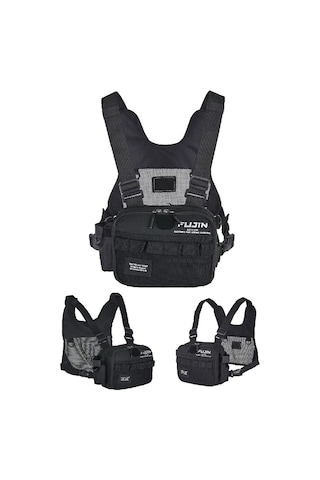 Fujin Tactical Vest Black Balıkçı Çantası