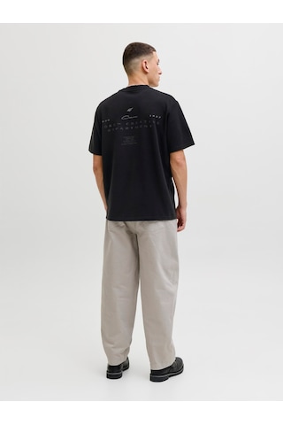 Jack & Jones Fusion Back Print Erkek Siyah Tişört 12289911-b