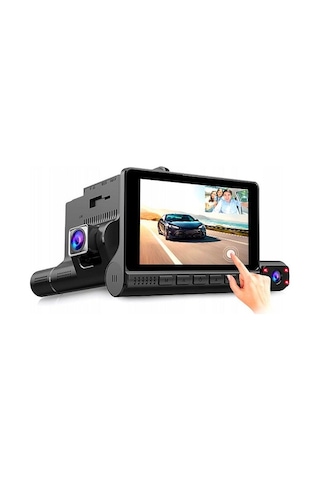 Ds-513 Full Hd 1080p Dokunmatik Araç Içi Dvr Kamera 3 Kameralı
