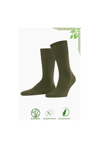 Kral Socks Bambu Erkek Soket Düz Uzun Klasik Yazlık Dikişsiz 3'lü Set Gri