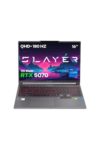 Game Garaj Slayer X7T-5070-C2 i7-14650HX 32 GB 1 TB RTX5070 16" Free Dos Dizüstü Bilgisayar