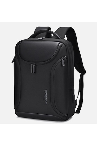 Senshidun-740 Çok Amaçlı Usb Şarj Portlu 16" Laptop Sırt Çantası Siyah