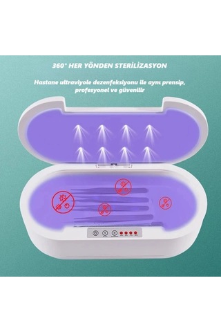 Dailytech Akıllı Uv Dezenfeksiyon Kutusu Telefon Aksesuar Maske Takı Sterilizasyon Cihazı