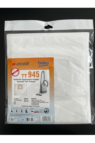 Arçelik Uyumlu- Beko Tt 945 Elektrikli Süpürge Sentetik Toz Torbası