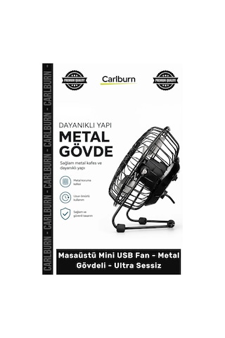 Özel Üretim Siyah Ergonomik Masa Vantilatör Masaüstü Mini Usb Fan Metal Gövdeli Ultra Sessiz