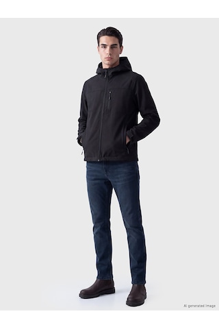 Lcwaıkıkı Classic Siyah Regular Fit Kapüşonlu Erkek Ceket