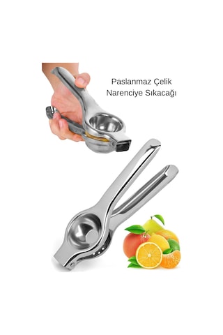 Paslanmaz Çelik Limon Sıkacağı Büyük Boy Metal Narenciye Presi Limon & Portakal Sıkacağı Paslanm Diğer