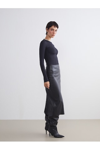 Lcw Vision Siyah Bisiklet Yaka Kadın Body