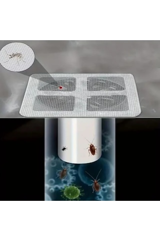 10 Adet Yapışkanlı Gider Süzgeci - 10x10 Cm 0.2mm Kenar Kalınlığı
