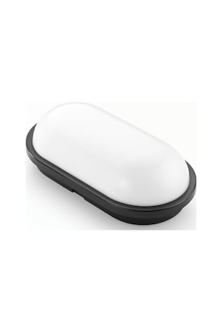 Oval Led Tavan Ve Duvar Lambası, 15w Ip65 10 Parça Siyah