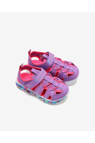 Skechers Play Scene Splash - Cute Crew Küçük Kız Çocuk Mor Sandalet 303162n Lvmt Mor
