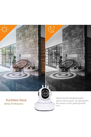 Kablosuz Bebek Izleme Kamerası Wifi Gece Görüşlü Ip Kamera