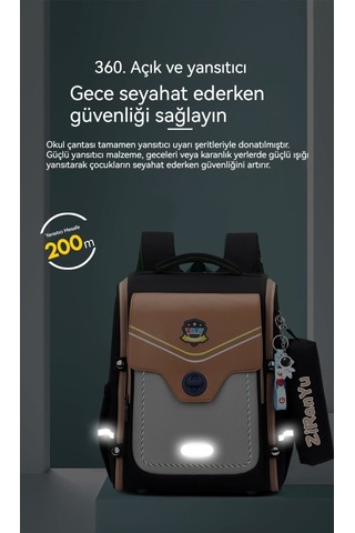 Relaxed Oxford Kumaş Omurga Koruması Su Geçirmez Çocuk Okul Çantası İngiliz Tarzı-mor