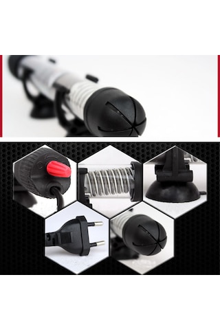 Xiyyadms Akvaryum Isıtıcı Çubuk - Otomatik Sıcaklık Ayarlı, 300w, Ab Fişli, Su Altı Kullanımı İçin Uygun