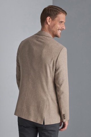 Erkek Bej Regularfıt / Rahat Kalıp Mono Yaka Ceket-10324 Bej