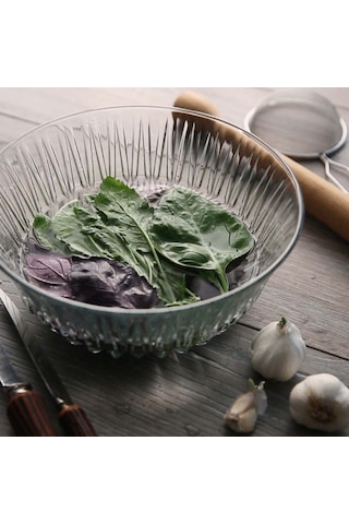 LAV Alinda Cam Salata Kasesi Tekli Ekstra Büyük 2050 ml (Sunum Kasesi , Hazırlık Kasesi)