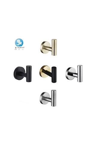 Moveevo Banyo Ve Mutfak İçin 304 Paslanmaz Çelik Siyah Mat Giysi Kanca - Dayanıklı, Çok Amaçlı Ve Kolay Kurulumlu Duvar Takımı Diğer