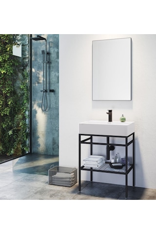 Orka Capetown 60 Cm Beyaz Banyo Dolabı Alt Modül Ve Lavabo Beyaz