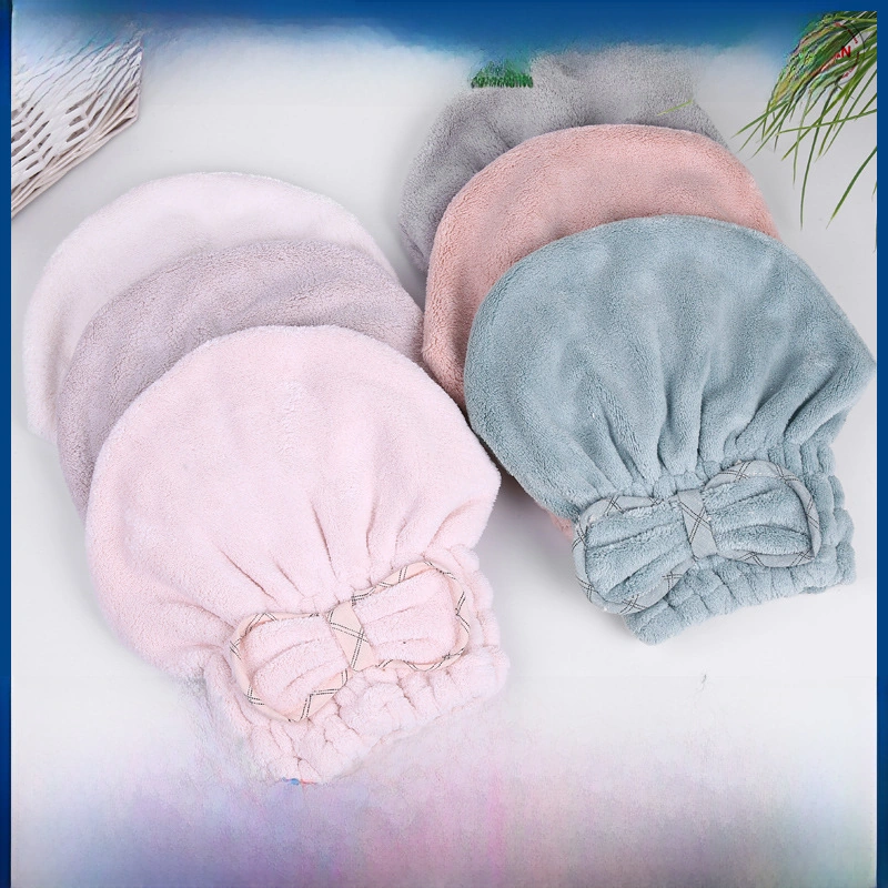 Monyee Hızlı Kuruyan Koral Kadife Saç Şapkası - Pembe Prenses Stili, Suyu Çeken, Gençler İçin Moda Aksesuarı Gri, 27 26cm Gri