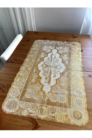 Best Price 34 Dikdörtgen Sehpa Örtüsü Reklamı 230267423 Altın Rengi