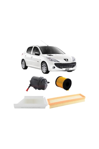 Peugeot 206 1.4 Hdı Periyodik Bakım Filtre Seti 3'lü