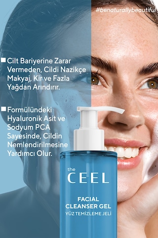 The Ceel Sebum Dengeleyici, AydınlatıcıEtkili Tüm Cilt Tiplerine Uygun Centella Özlü Yüz Yıkama Jeli 200 ml
