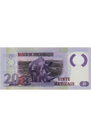 Mozambik 20 Metıcaıs 2011 Aa Serisi İlk Seri Polimer Çil.