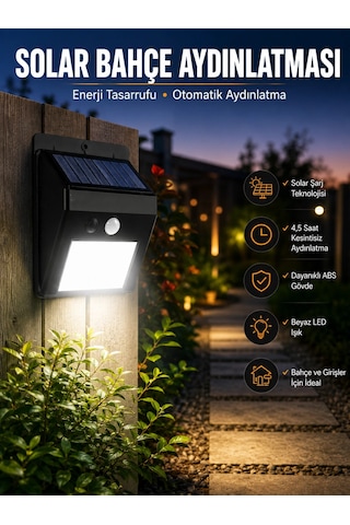 Solar Lamba Giriş, Bahçe Yol Avlu Hareket Sensörlü Led Parlak Gece Su Geçirmez 18911576