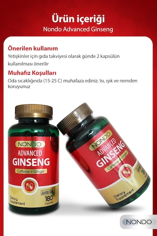 Nondo Ginseng 180 Kapsül Jumbo Boy