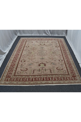 Zehra Abla Halı Vintage El Dokuma 6m2 Eskitme Pastel Kula İzmir Yün Salon Halısı 5715 Renkli