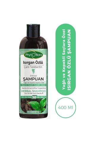 Phytoflora Isırgan Özlü Çam Terebentin Özlü Bitkisel Şampuan 400 ML