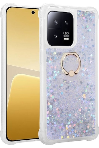 Xiaomi Mi 13 Pro Kılıf Zore Milce Simli Pullu Yüzüklü Kılıf