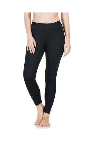 Derya Kurşun Düz Uzun Kadın Tayt 423 Siyah