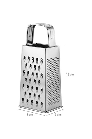 Paslanmaz Çelik 4'ü 1 Arada Rende, Kompakt Tasarım, 18x8x6 Cm, Peynir Sebze Ve Meyve Rendesi