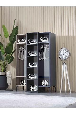 Dolap Urlu Denim 90414 Model Gardrop Yüksek Ayak 3kapı Kalite Malzeme El Yapım