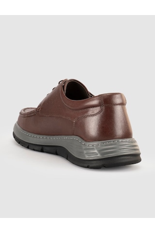 Cabani Hakiki Deri Kahve Erkek Günlük Sneaker Ayakkabı Kahverengi