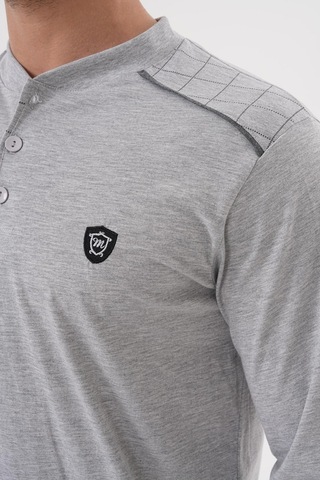 Mecit 2982 Gri Büyük Beden Uzun Kollu Erkek Pijama Takımı Gri