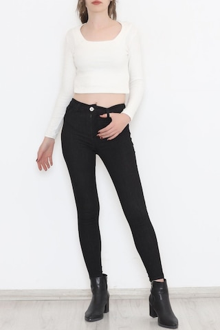 Bensu Store - Süper Likra Kot Pantolon Siyah - 9815.1431. 001