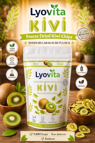 Kivi Dondurularak Kurutulmuş Freeze Dried 20 G