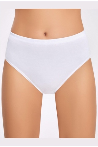 Ilke Kadın %100 Pamuk Ribana Biyeli Bato Külot - 12 Adet