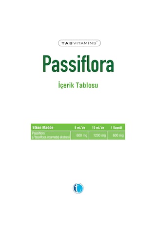 Passiflora Likit 200 Ml Pasiflora Şurup 600 Mg